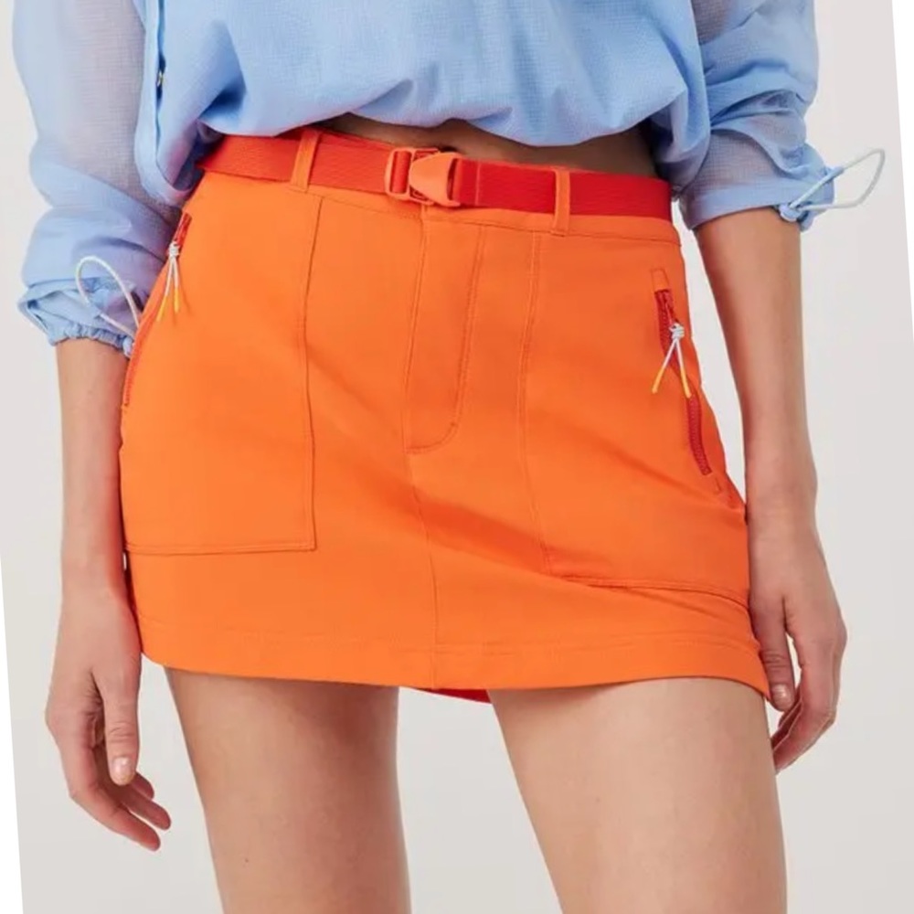 NEW! Outdoor Voices Rectrek Skirt - MEDIUM hibiscus orange